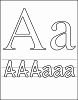 A coloring page of letter