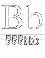 A coloring page of letter