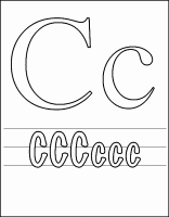 A coloring page of letter