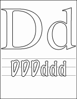 A coloring page of letter
