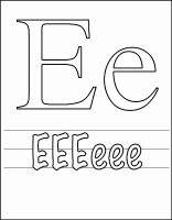 A coloring page of letter