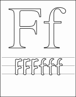 A coloring page of letter