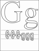 A coloring page of letter