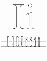 A coloring page of letter