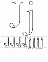 A coloring page of letter