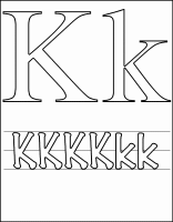 A coloring page of letter