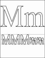 A coloring page of letter