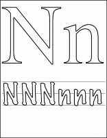 A coloring page of letter