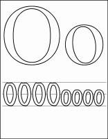A coloring page of letter