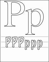 A coloring page of letter