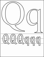 A coloring page of letter