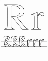 A coloring page of letter