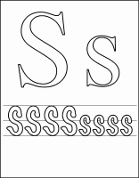 A coloring page of letter
