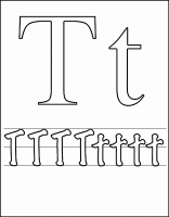 A coloring page of letter