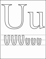 A coloring page of letter