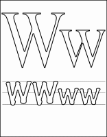 A coloring page of letter