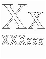 A coloring page of letter