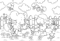 A coloring page of lillebi