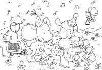 A coloring page of lillebi