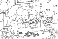 A coloring page of lillebi