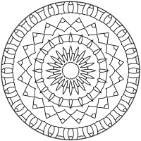 A coloring page of mandala