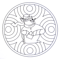 A coloring page of mandala