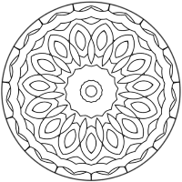 A coloring page of mandala