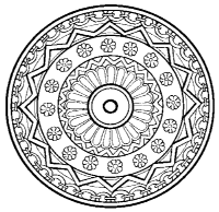 A coloring page of mandala