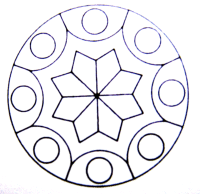 A coloring page of mandala