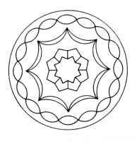 A coloring page of mandala