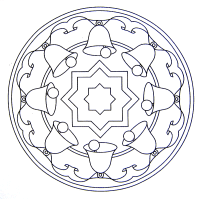 A coloring page of mandala