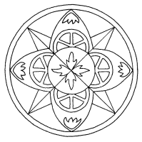A coloring page of mandala