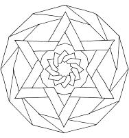 A coloring page of mandala
