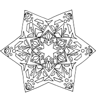 A coloring page of mandala
