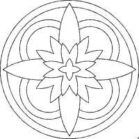 A coloring page of mandala