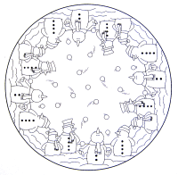 A coloring page of mandala