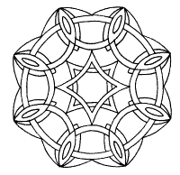 A coloring page of mandala