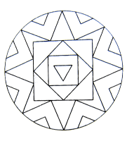 A coloring page of mandala