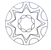 A coloring page of mandala