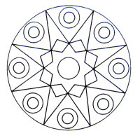 A coloring page of mandala