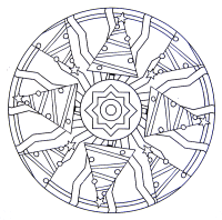 A coloring page of mandala