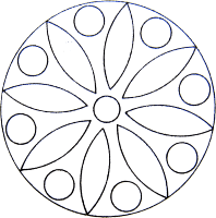A coloring page of mandala