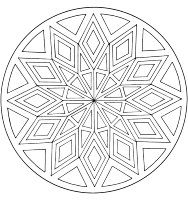A coloring page of mandala