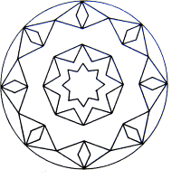 A coloring page of mandala