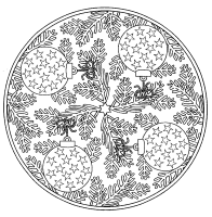 A coloring page of mandala