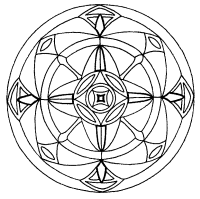 A coloring page of mandala