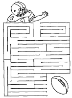A coloring page of maze