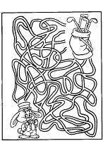 A coloring page of maze