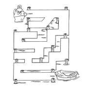 A coloring page of maze