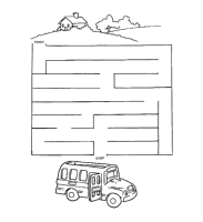 A coloring page of maze